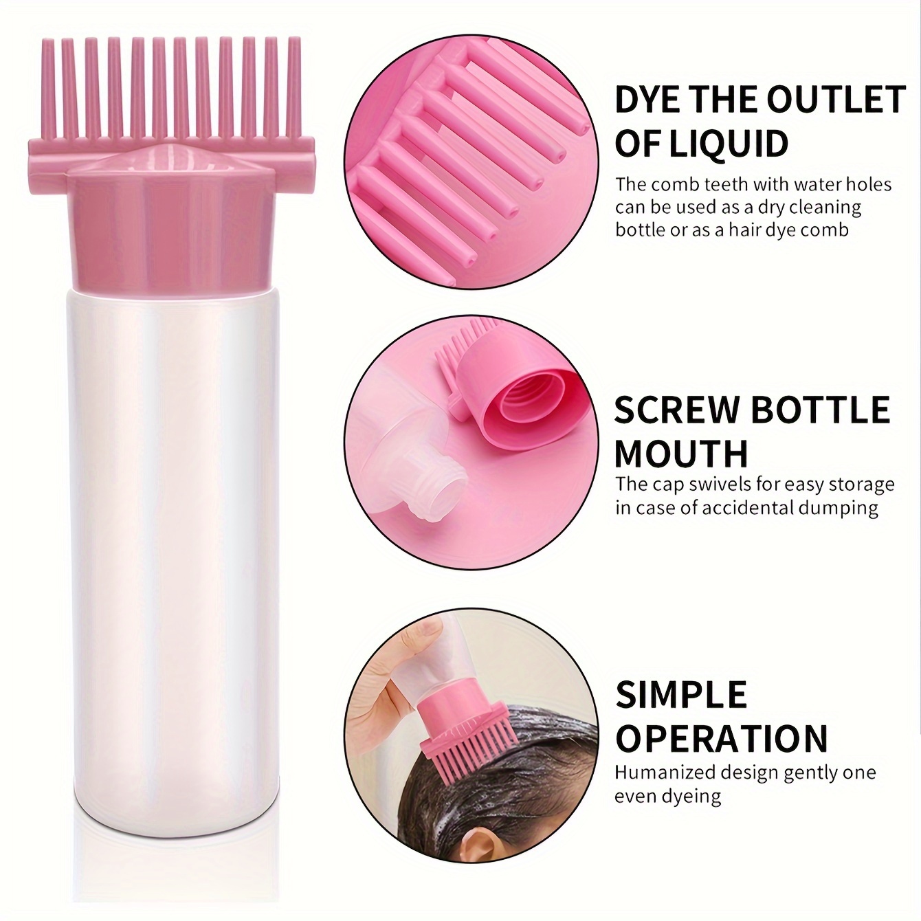 Root Comb Applicator Bottle Perming Tools Hair Dye Applicator