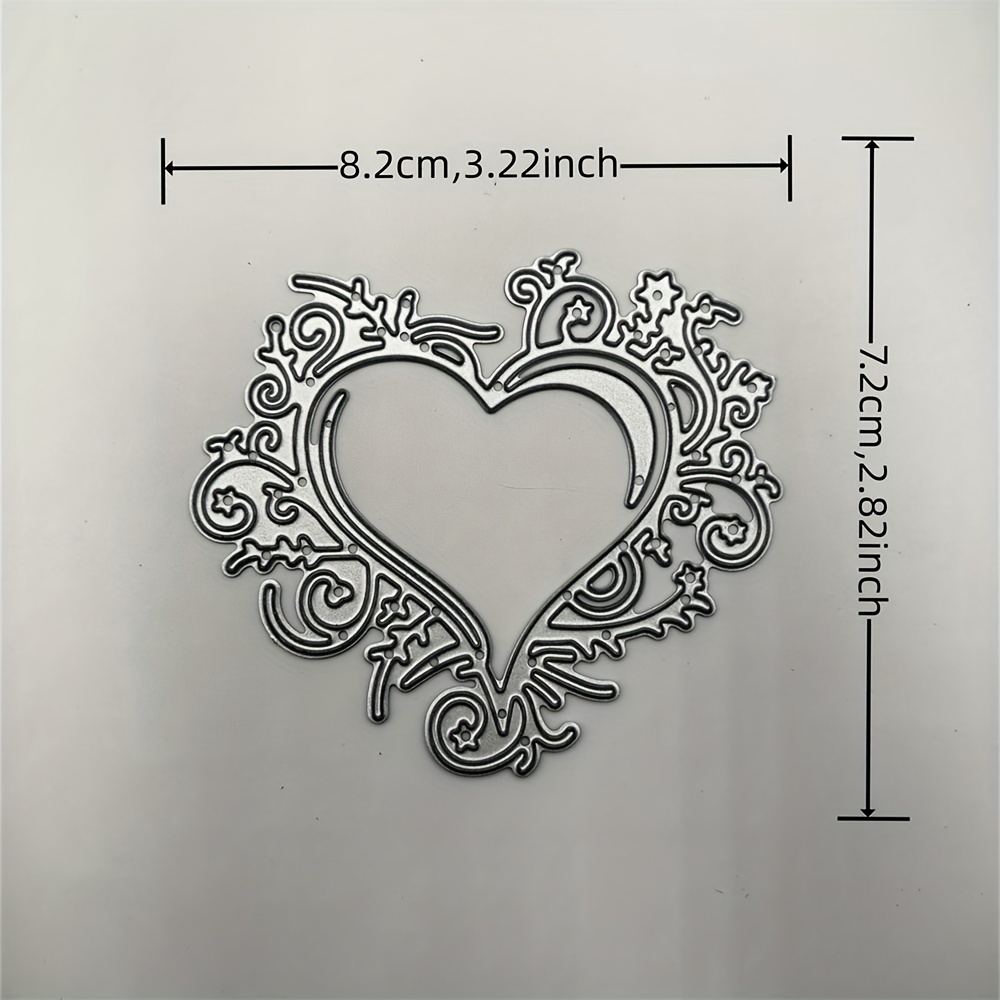 Heart Cutting Dies Love Metal Stencils Scrapbooking Tool Diy - Temu