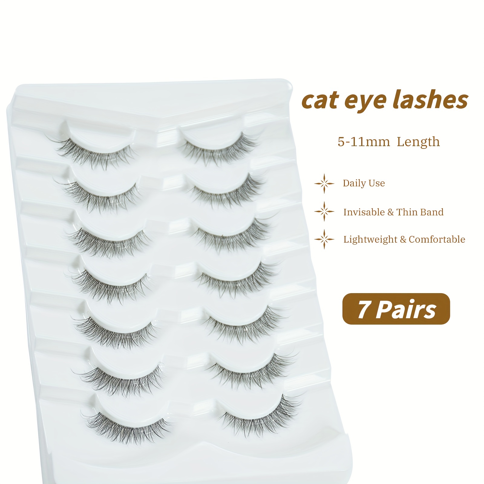 Mink Lashes Wispy False Eyelashes Cat Eye Lashes Natural Look