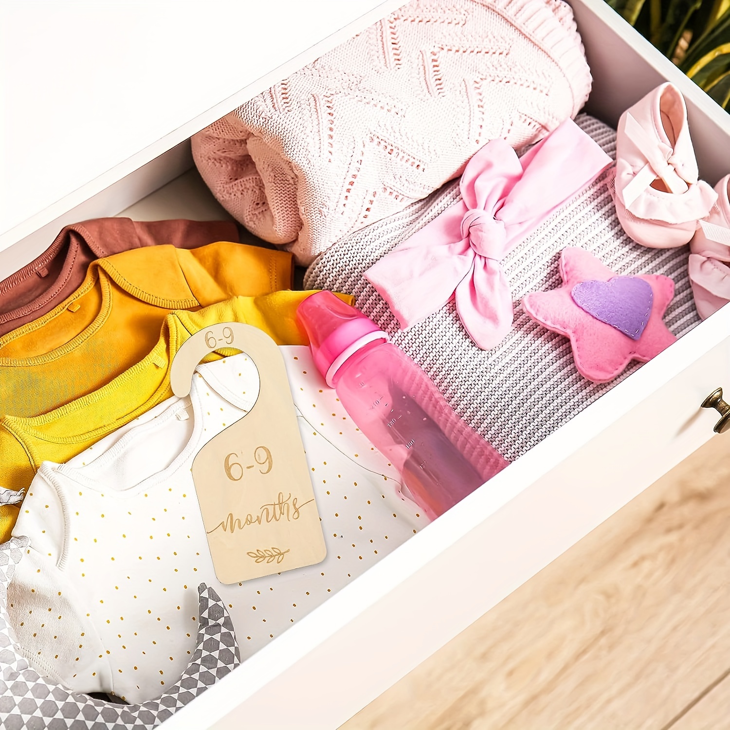 7 separadores de madera para armario de bebé para organizador de ropa,  separador de ropa de bebé, suministros para recién nacidos desde recién  nacidos De un solo lado Salvador Divisores de armario