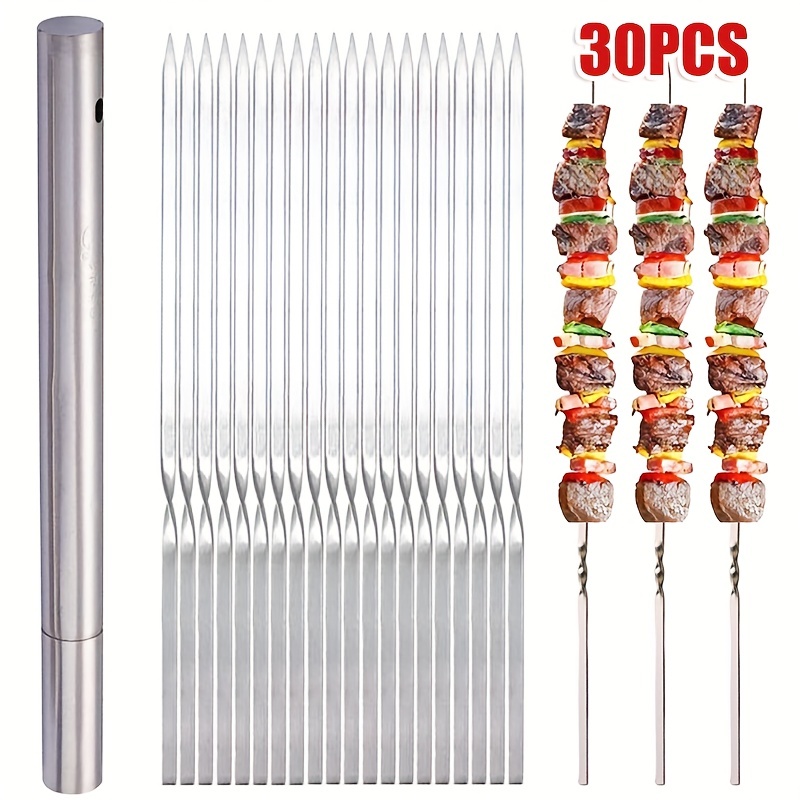 4 pièces brochettes de poulet rôties réutilisables brochettes