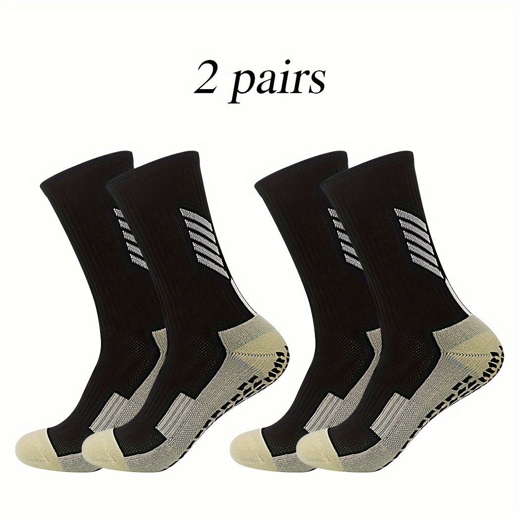 2 Pairs Non Slip Breathable Soccer Socks