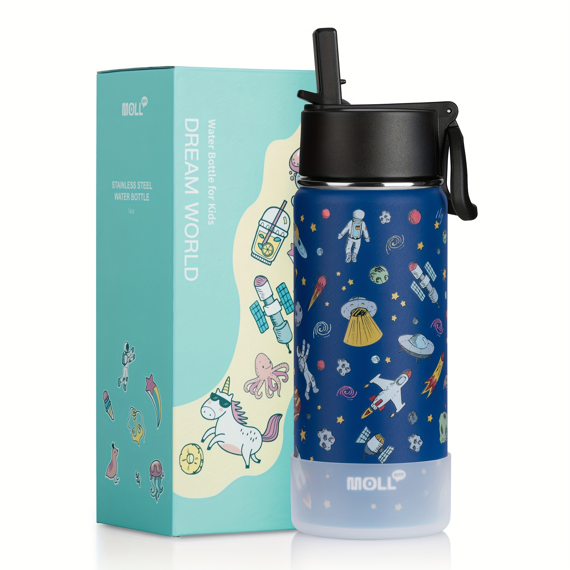 Insulated Stainless Steel Water Bottle With Wide Mouth And - Temu