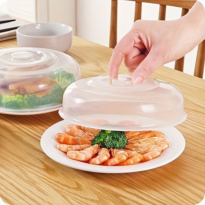 New 1pcs Plastic Microwave Food Cover Clear Lid Safe Vent Kitchen Tools  Home Accessories - AliExpress