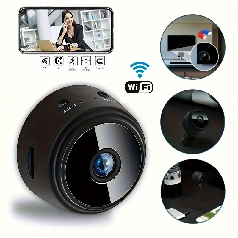 

1pc Hd 1080p Mini Camera Wifi Ip Camera, Smart Home Security Ir Night Vision Wireless Small Camcorder, Video Surveillance, Cctv Camera