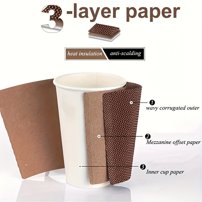 Disposable Coffee Cups With Lids And Straws Hot Paper Coffee - Temu