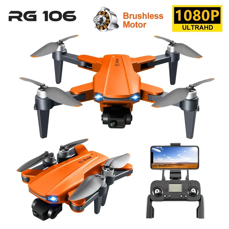 1pc new rg106 large size professional grade drone equipped with a three axis anti shake self stabilizing cloud platform hd high definition 1080p electronic double camera gps positioning return anti lost optical flow positioning stable flight details 12