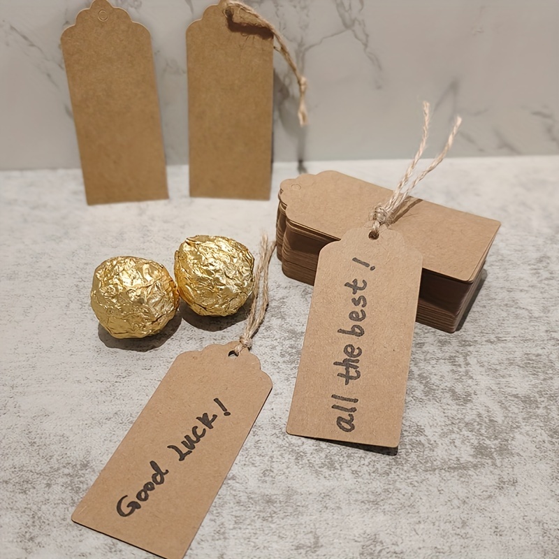 Blank Gift Tags + Cotton Ropes Kraft Paper - Temu
