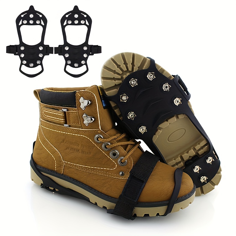 1 Pair Traction Cleats Ice Boots Ice Grips Non Slip Shoe Grippers Ice Snow  Grips Shoe Talons Anti Slip Boots Spikes Walking Jogging Climbing Hiking  Ice Cleats Traction Hiking Boots Shoes