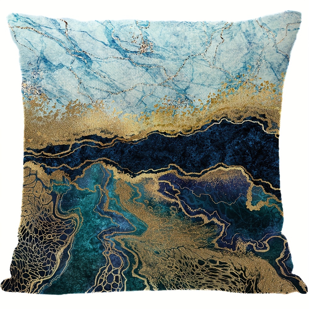 Navy Blue Sage Green Teal Pillow Covers Dahlia Floral Decor - Temu