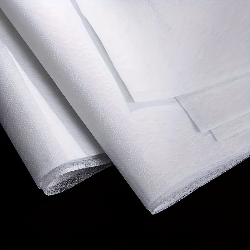 White Iron on Non Woven Fusible Interfacing Medium Weight Interfacing for  Sewing Adhesive Bond Single Sided Fusible Webbing for Fabric Applique