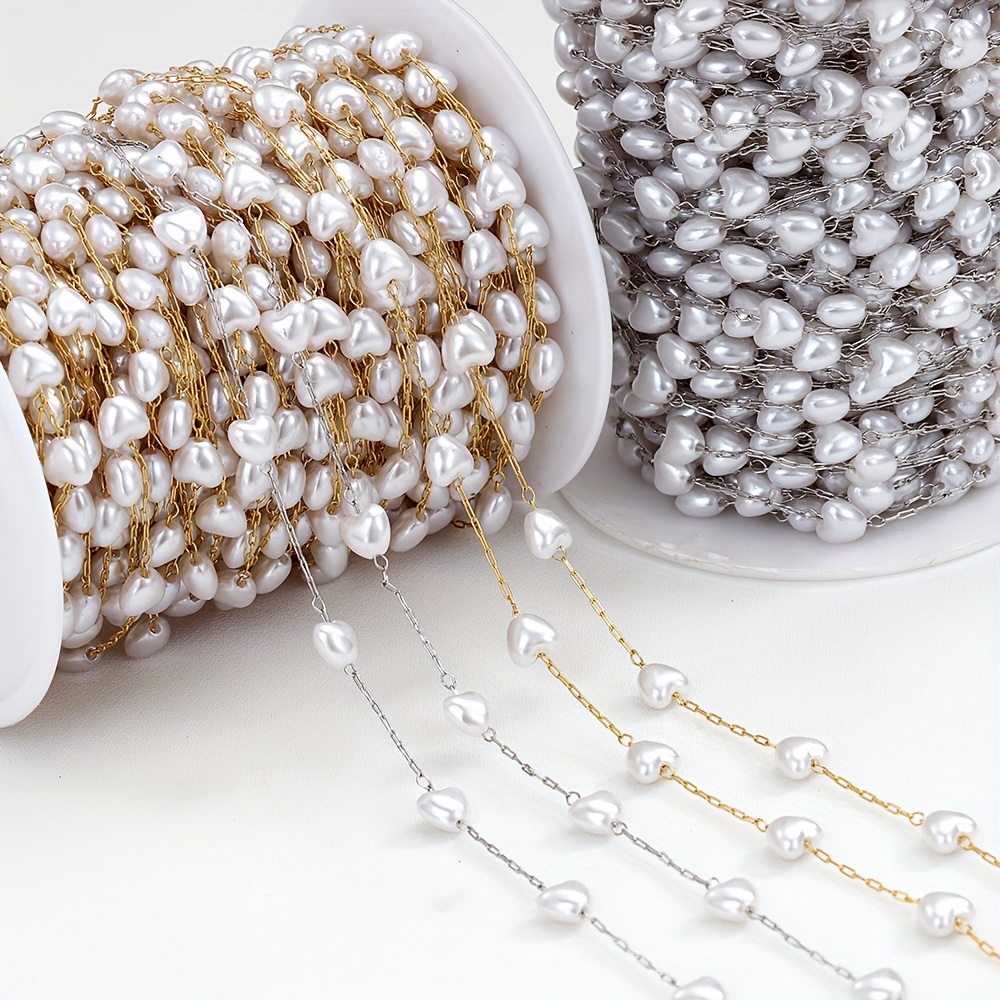 2meters 1meter Stainless Steel Beads Chains Handmade Ball - Temu
