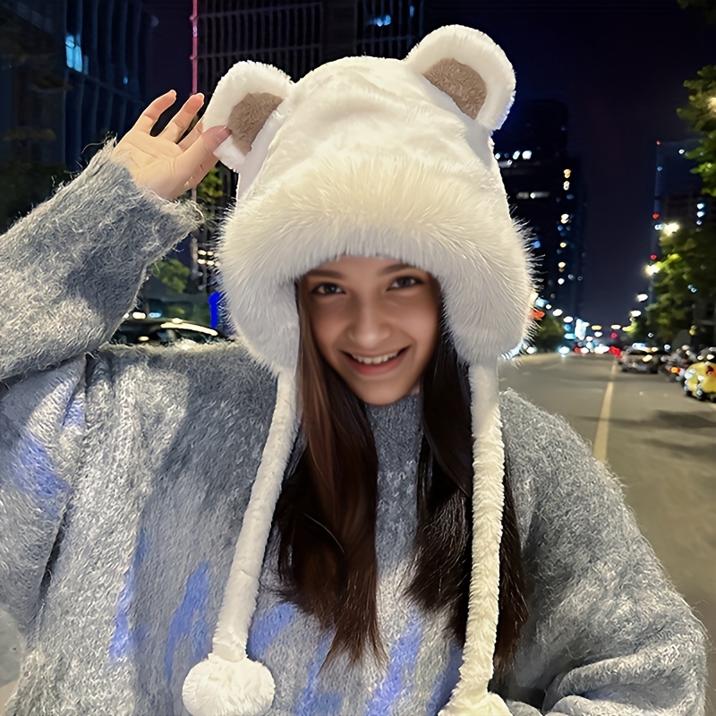 Children's Cartoon Bear Hat For Autumn Winter Cute Warm 1 - Temu