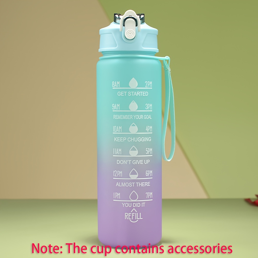 1000ML Portable Water Bottle For Camping Hiking Running Large Capacity Water  Bottle Frosted Gradient Water Bottles For Kitchen