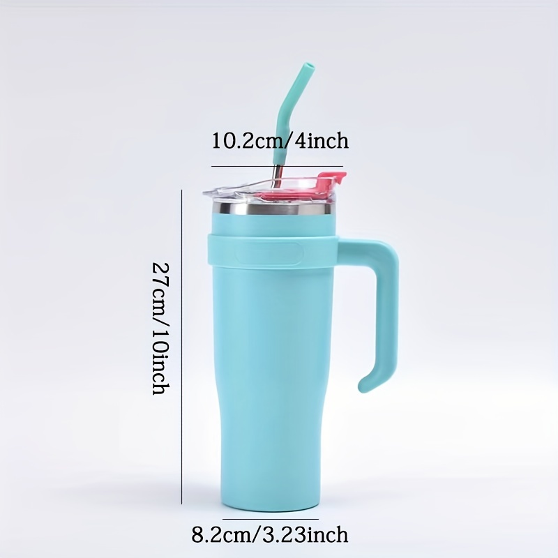 1pc, Stanly Cup With Lid And Straw, 40oz/1200ml Heavy Duty Water Cup,  Stainless Steel Tumbler, Vacuum Coffee Cups, Drinking Cups, Summer  Drinkware, Home Kitchen Items, Birthday Gifts 