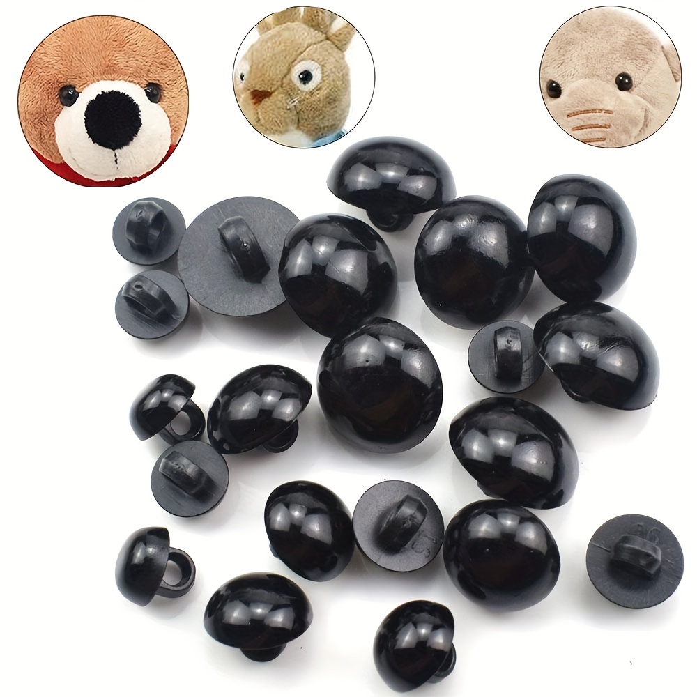 Plastic Safety Eyes Black Safety Eyes And Noses For - Temu