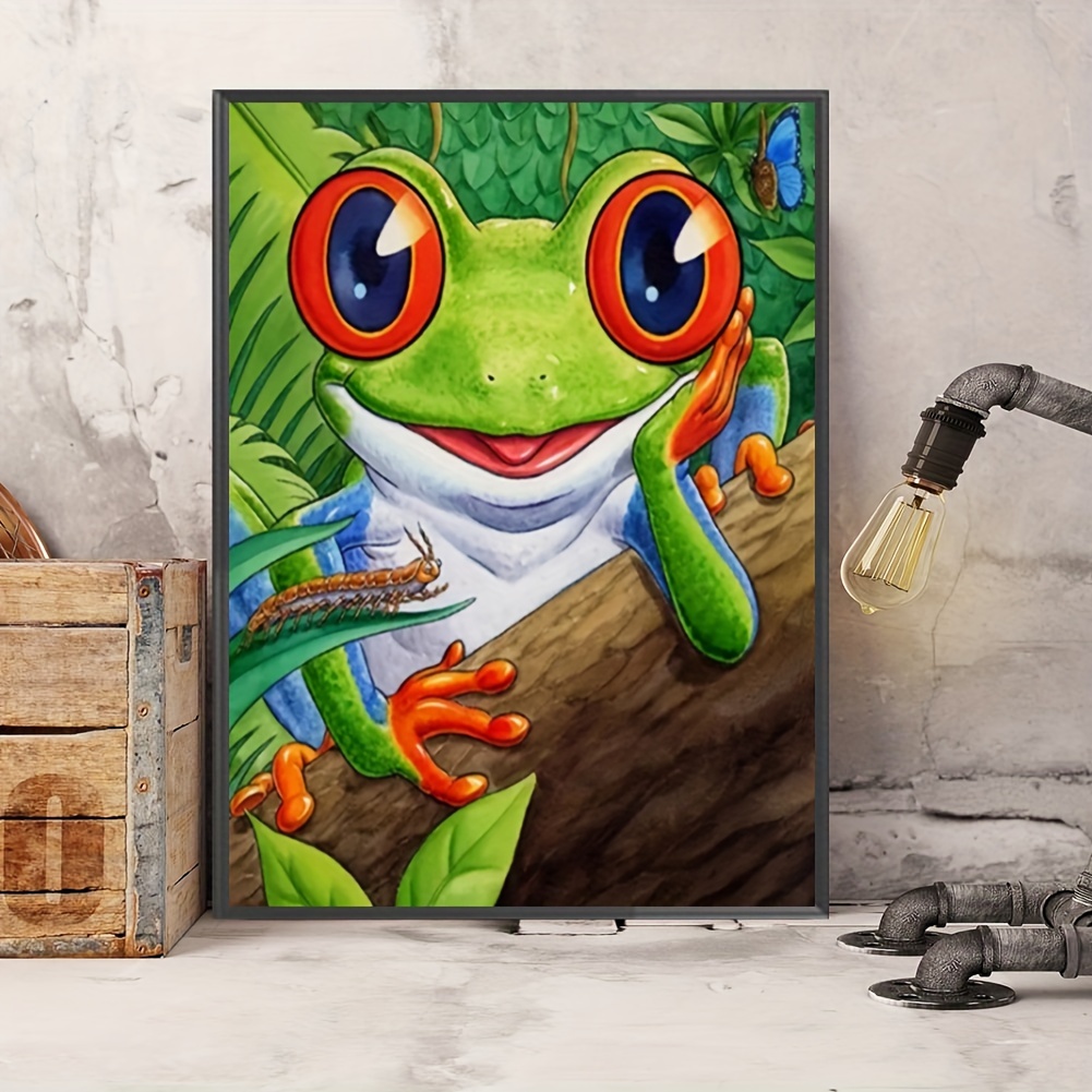 Cartoon Frog Pattern Diamond Painting Kit 5d Diy Diamond - Temu