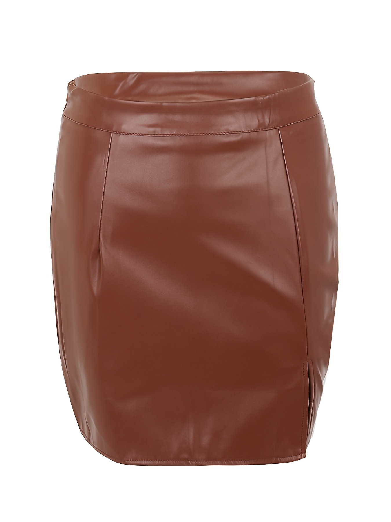 Faux Leather Pencil Skirt - Temu Canada