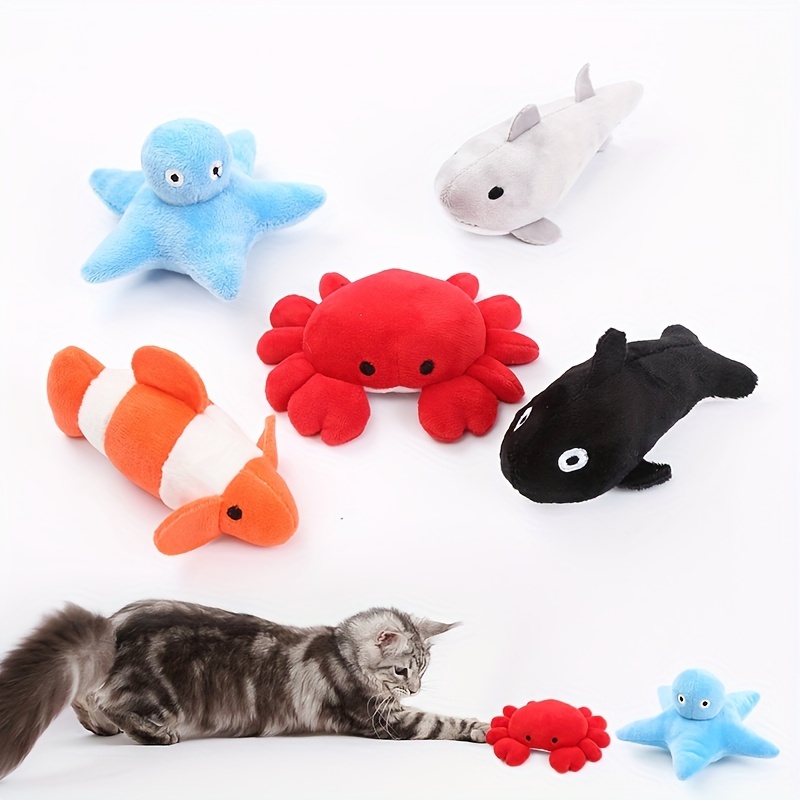 

Ocean Series Plush Toys - Durable And Interactive Chew Toys For Cats - Pet Supplies That Promote Healthy Teeth And Playful Behavior.