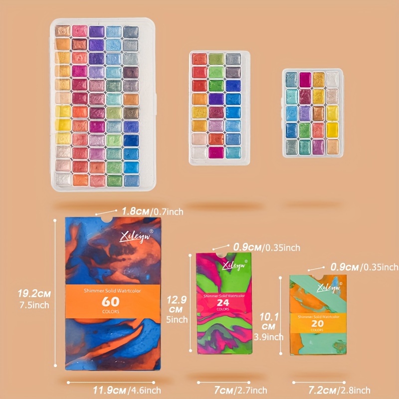 WEPSEN Water Color Paint Set, 24 Vivid Colors in Portable Box Travel 