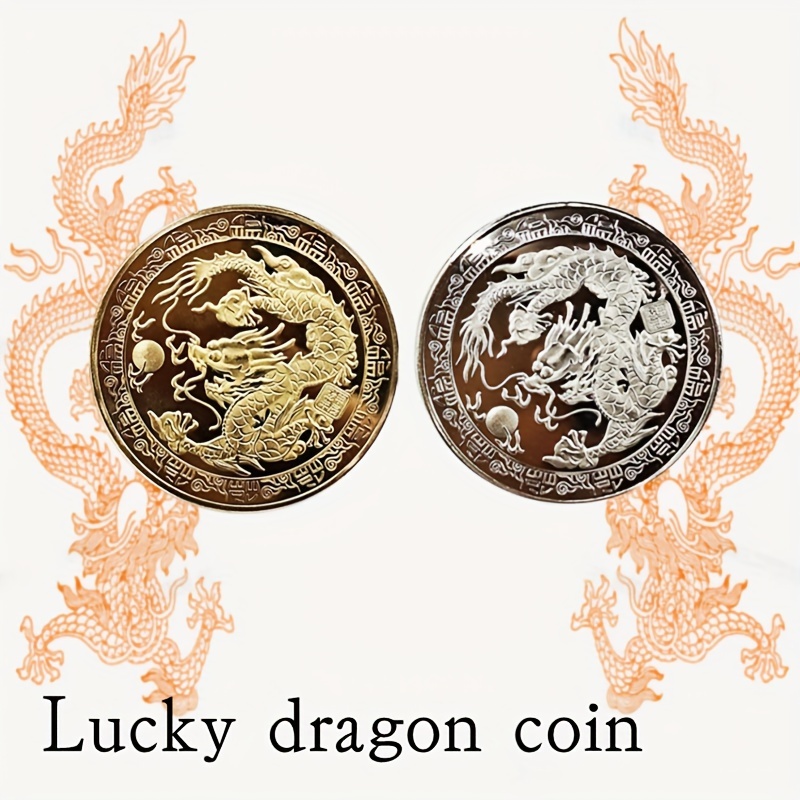 Moneda V Dragon, Moneda China De Dragón De La Suerte, Commem