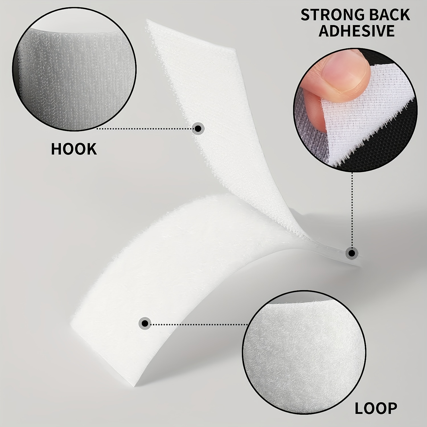 Sew On Hook And Loop Tape Non adhesive Back Heavy Duty Nylon - Temu
