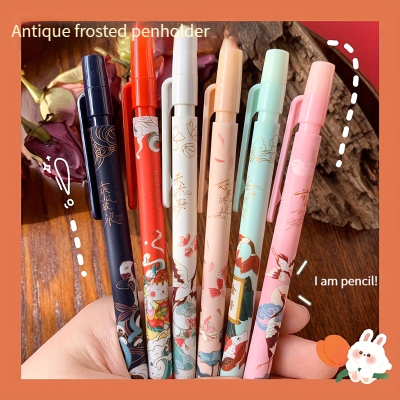 Sweet Peach Mechanical Pencils Lead Cute Cartoon Design - Temu