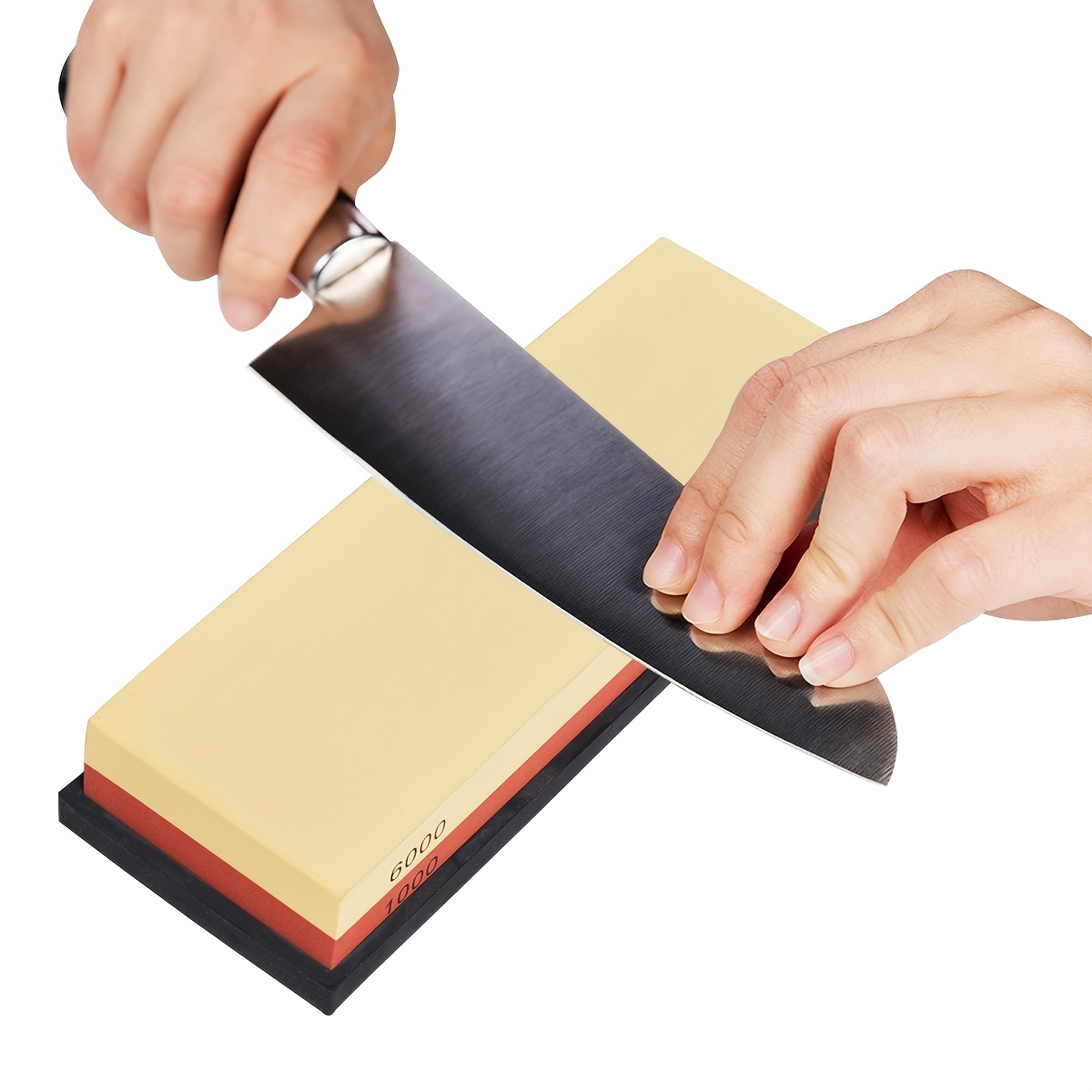 Knife Dual Sided 1000 & 6000 Grit Stone-Sharpener Dull Blades