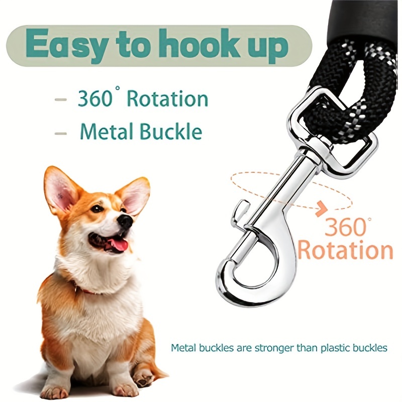 Dog Chain Necklace Metal Stainless Steel Leash Training Choke Collar  Adjustable Buckle 360 Degree Rotation Head Dog Gift for Medium Large Dogs
