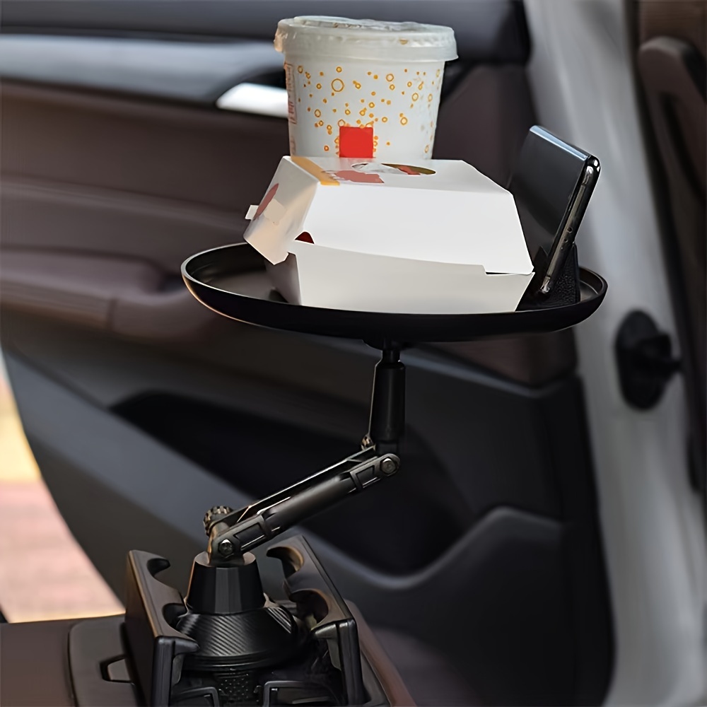 Auto Getränkehalter Tisch Tablett, 360°Verstellbares Auto Tisch