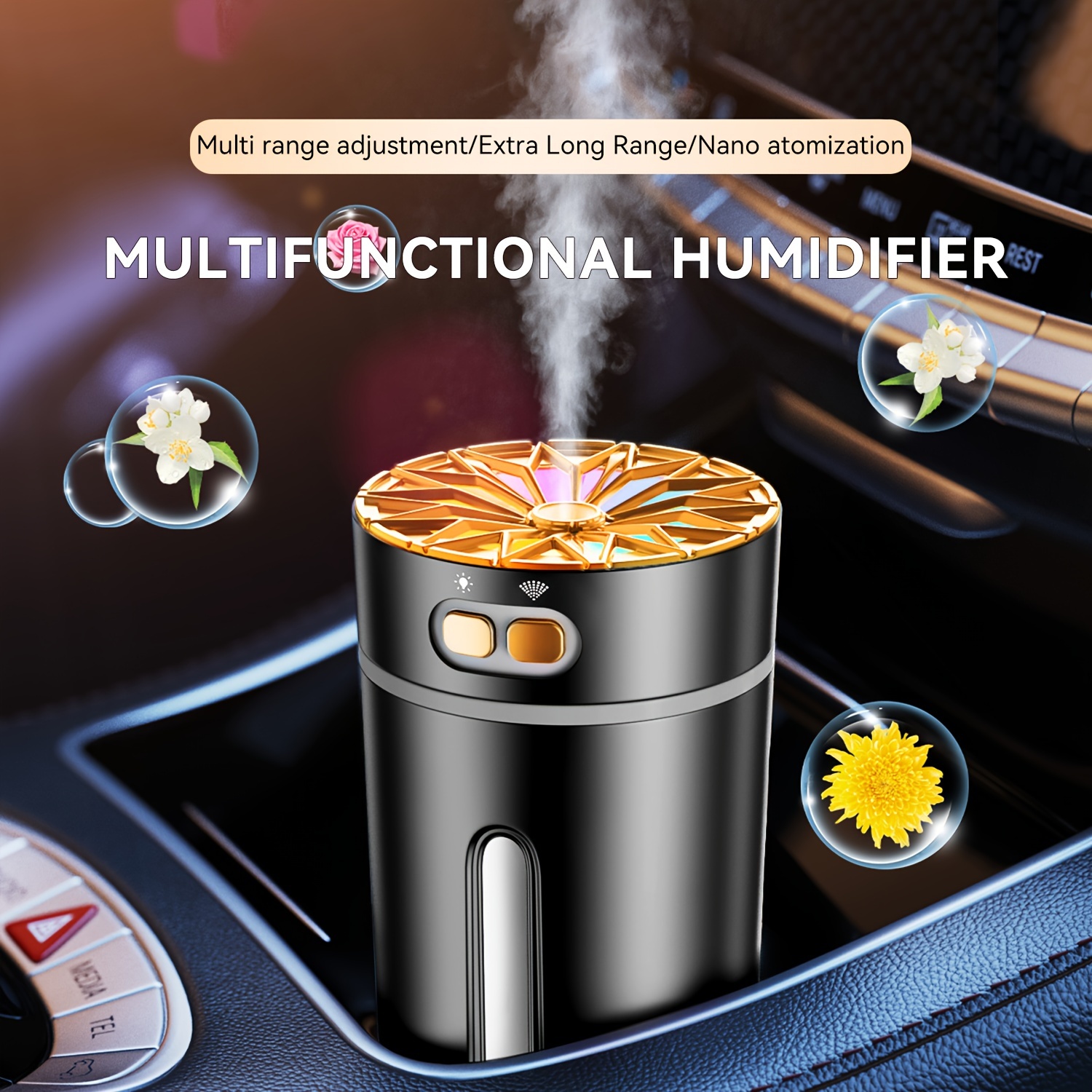 Portable Mini Ultrasonic Humidifier Usb Car Air Freshener - Temu