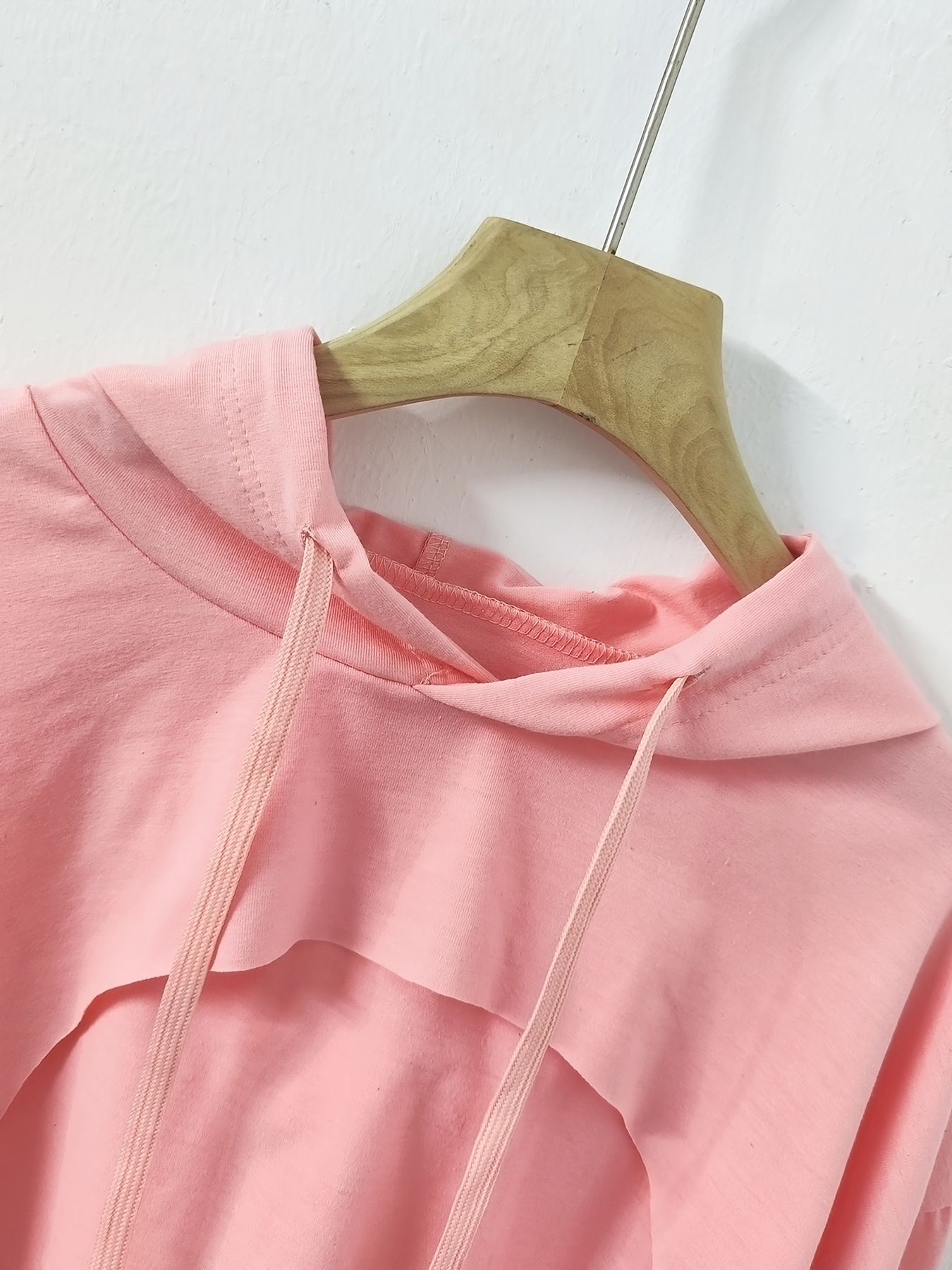 Crop Hoodies - Solid Light Pink