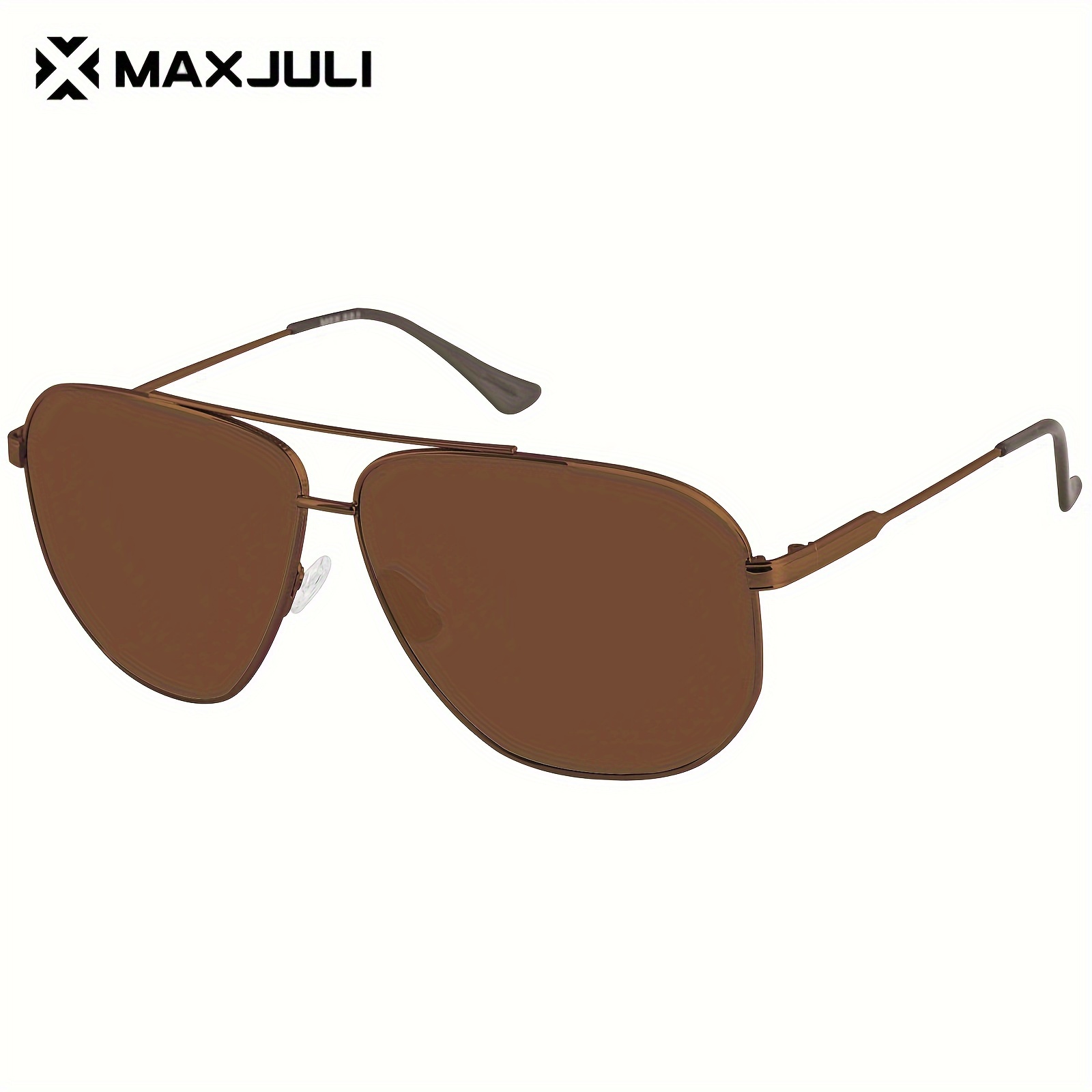 MAXJULI XL Size Extra Large Polarized Sunglasses 148 MM for Big Wide Heads  Men Metal Glasses 8816