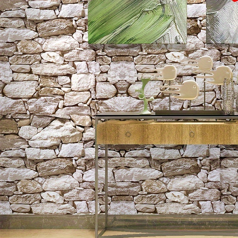 Image of 3d Brick Texture Wall Sticker Cultural Brick Industrial Style Wallpaper Restaurant Milk Dormitory Self-adhesive Wallpaper