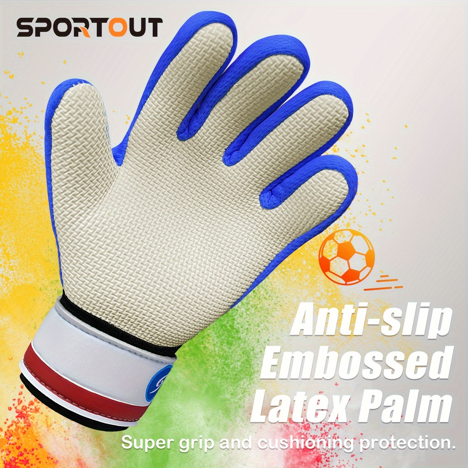 Guantes de portero fútbol niños Guantes fútbol Protección Super Grip Palms