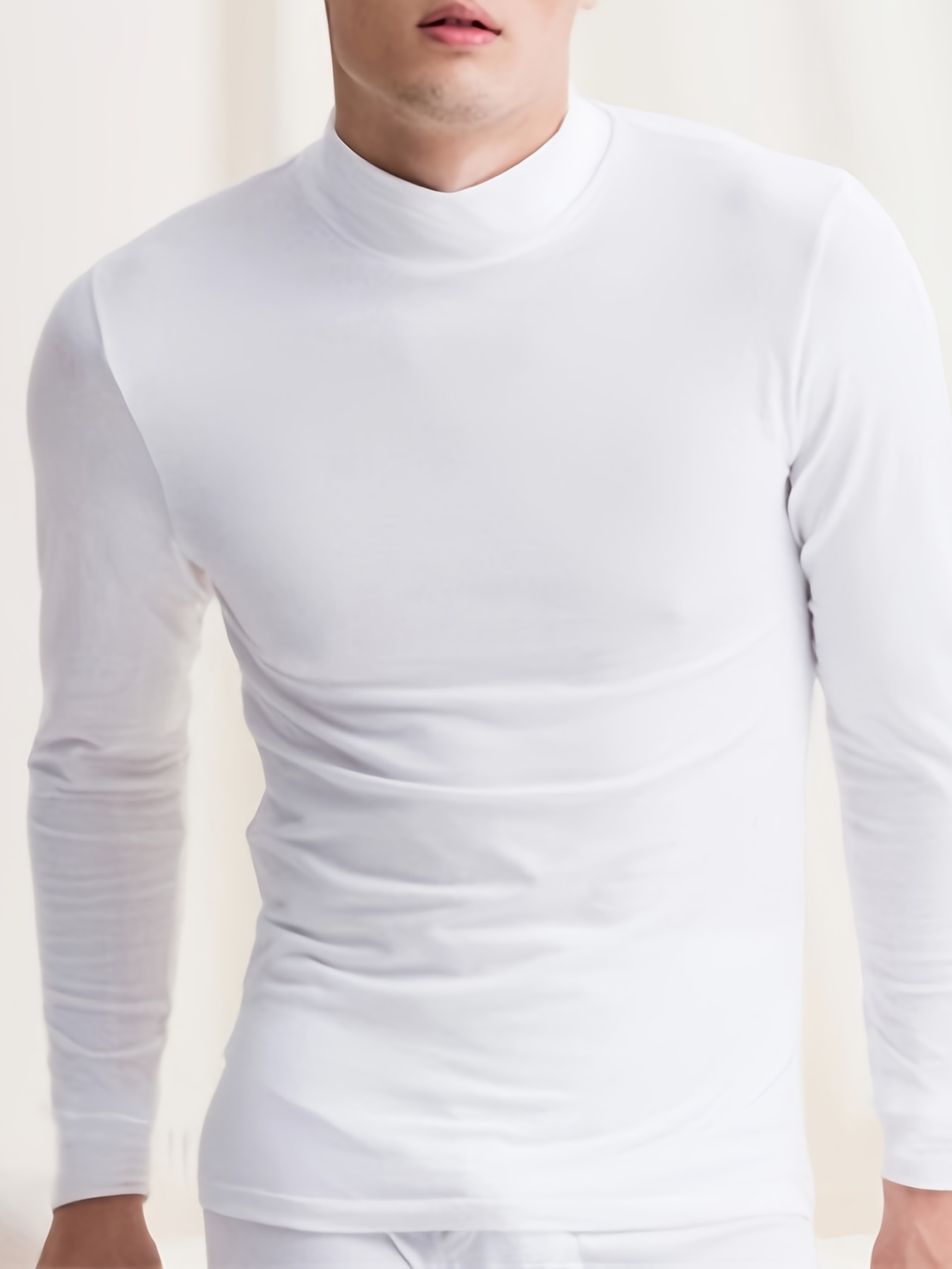 Classic Warm Tops Men's Thermal Underwear Tops Long Sleeve - Temu Canada