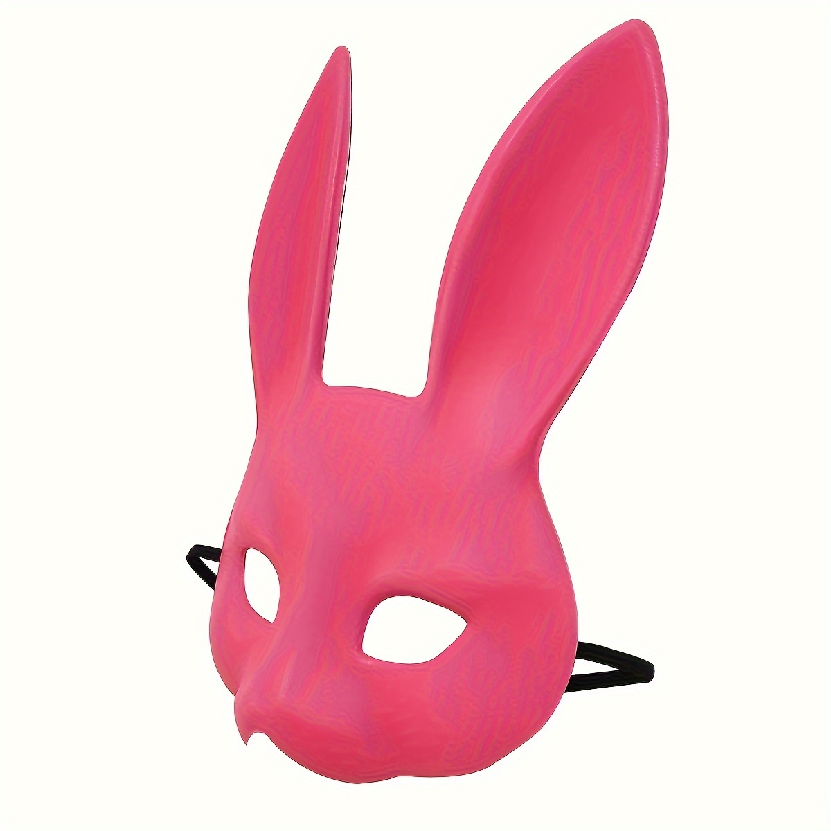 Cute Sexy Pink Bunny Mask, PU Leather Rabbit Half Face Mask Dress Up,  Halloween Cosplay Costume Props, Bar Club Rave Party Decors Photography  Props, S