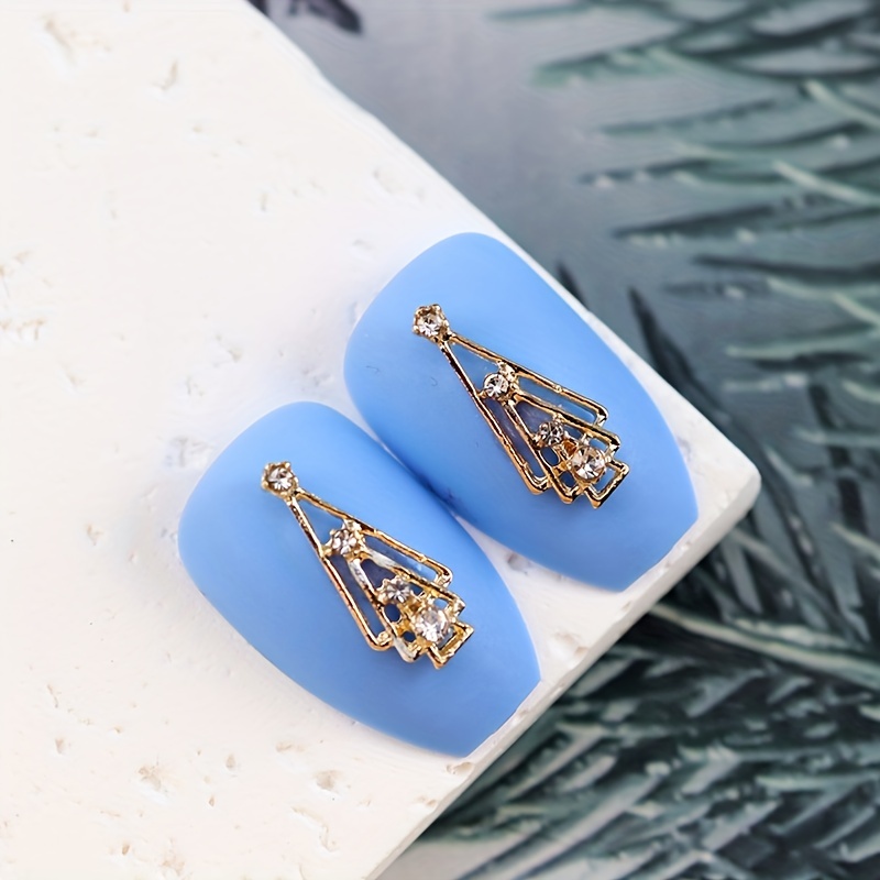 3D Zircon Bow Nail Charms Nail Art Rhinestones Pearls Metal Alloy Bow Nail  Jewelry Accessories For Nail Art Decorations, 2 Pcs