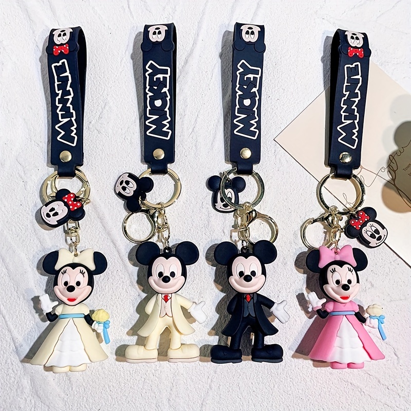 New Trend Disney Cute Mickey Minnie Pendant Keychain Cartoon Doll Bag  Ornament Personality Couple Gift