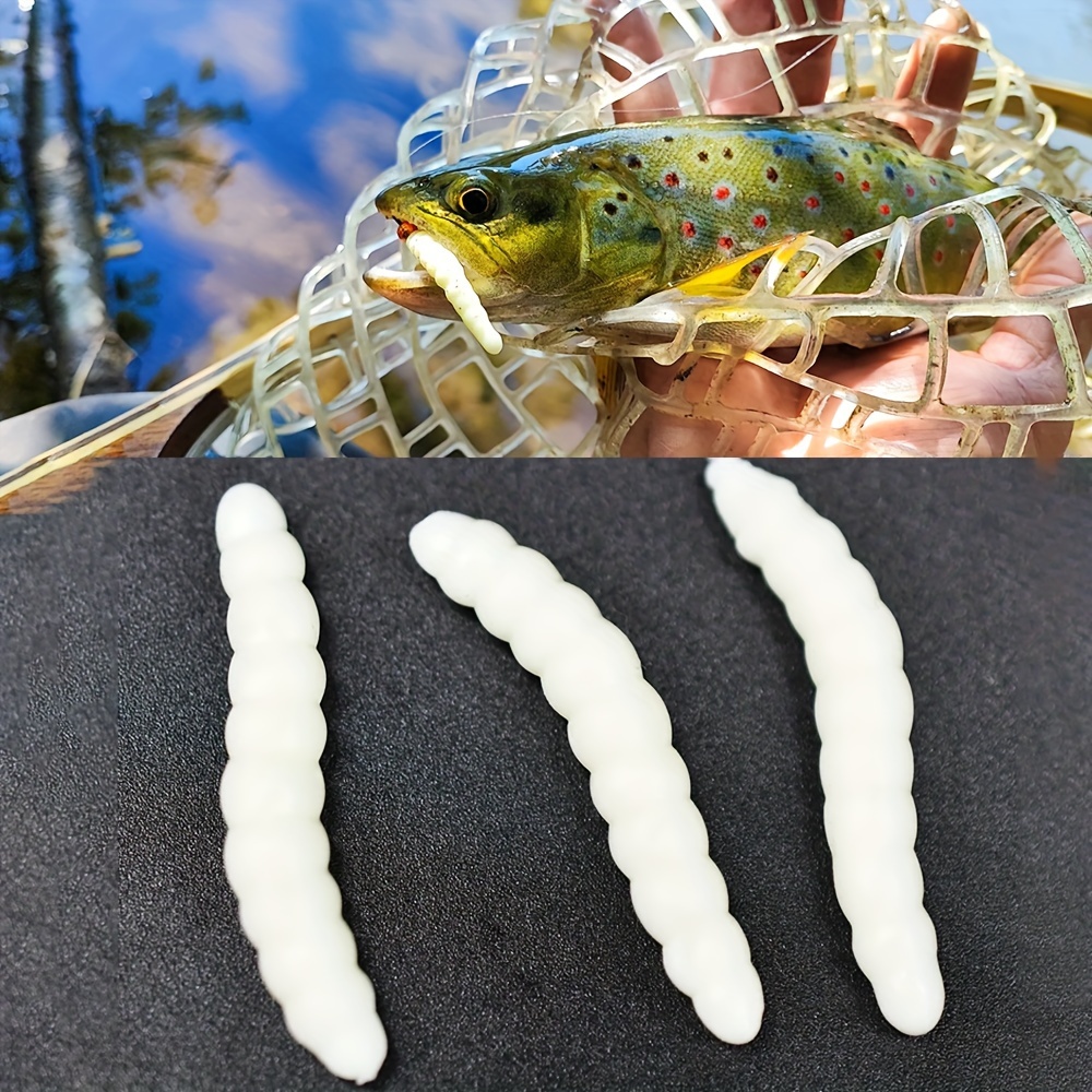 Mixed White Green Simulation Earth Worm Artificial Soft Lure - Temu