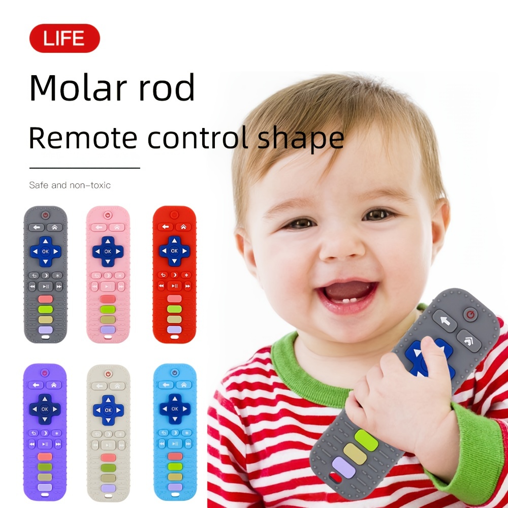 Juguetes de dentición para bebés, mordedor de silicona de grado alimenticio  para bebés de 3, 6, 12, 18 meses, juguetes masticables para niños