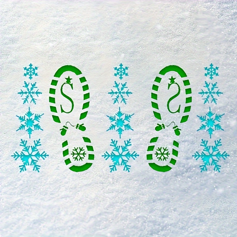 6 Pcs Xmas Snowflake Making Stencils Drawing Molds Graffiti