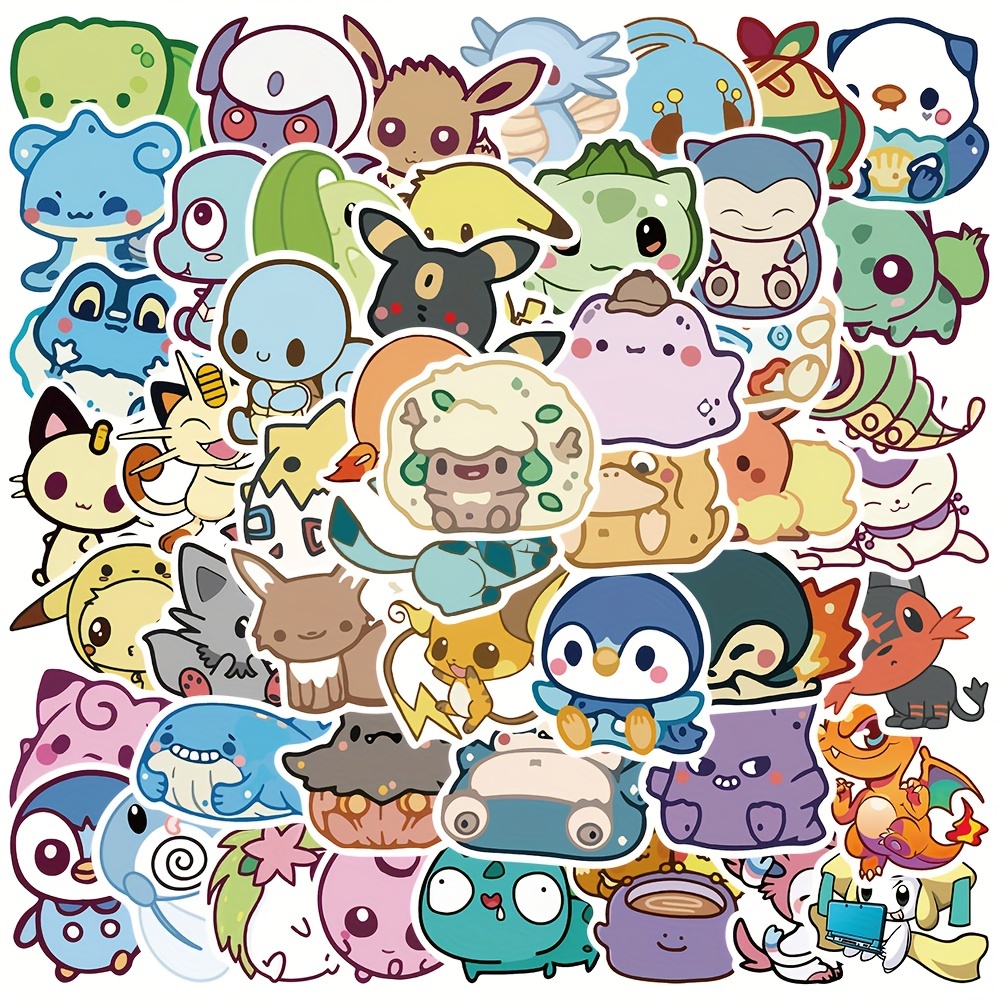 Anime Doodle Stickers Colorful Cartoon Patches - Temu