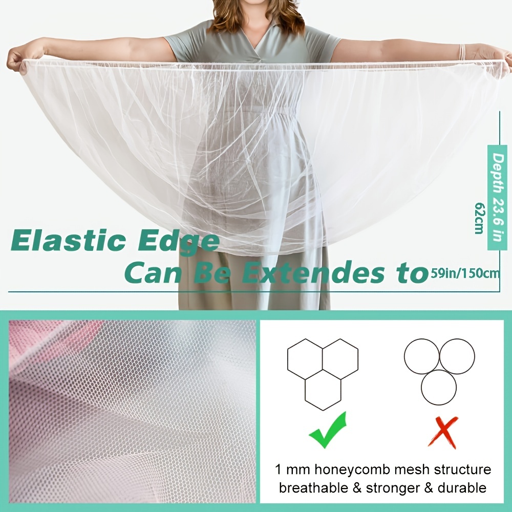 Durable Pink Mosquito Net for Baby Strollers & Bassinets