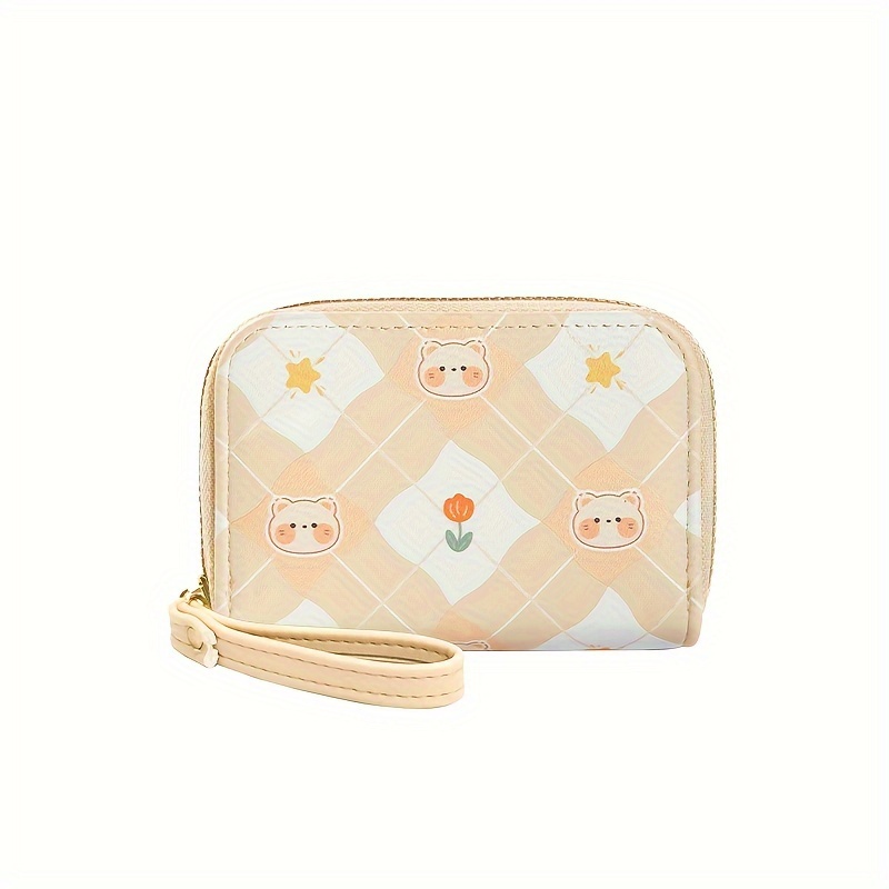 Girls Pu Leather Coin purse Women Small wallet zipper Pouch Kawaii Mini Coin  Bag Cards Holder Cute ladies Handbag
