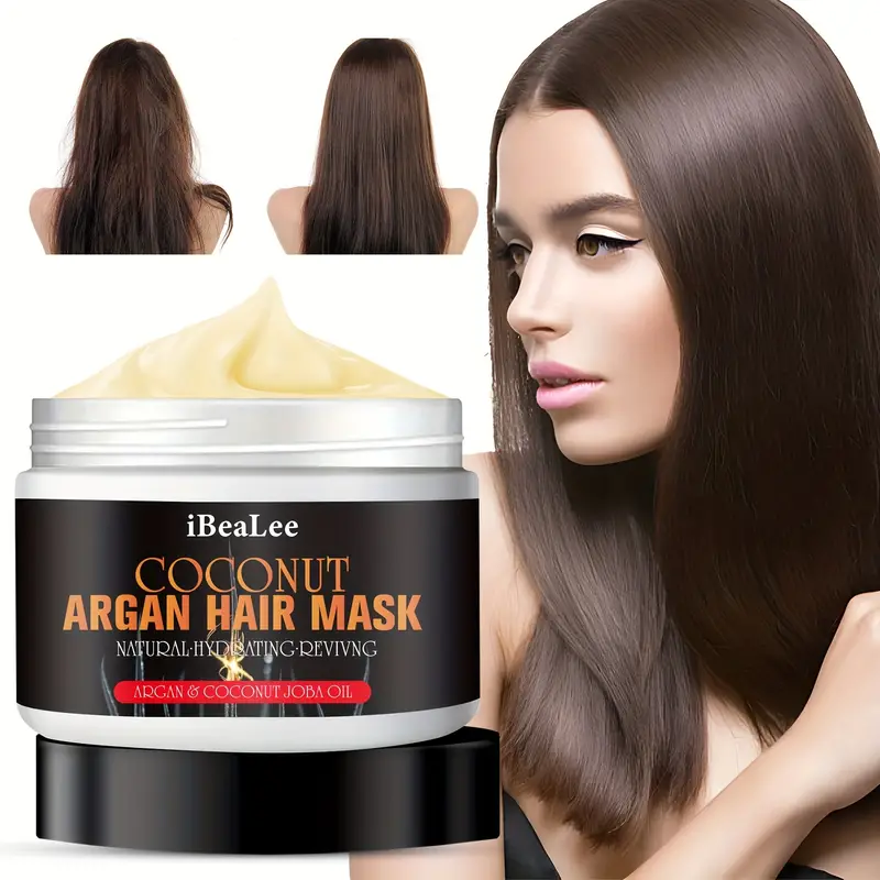 Coconut Argan Hair Mask - Biotin, Collagen & Coconut Oil - For Dry Damaged  Color Treated Hair - Restore, Repair, Smoothing, Conditioning & Strengthen  All Hair Types - For Men & Women - 1.76 Fl Oz - Temu