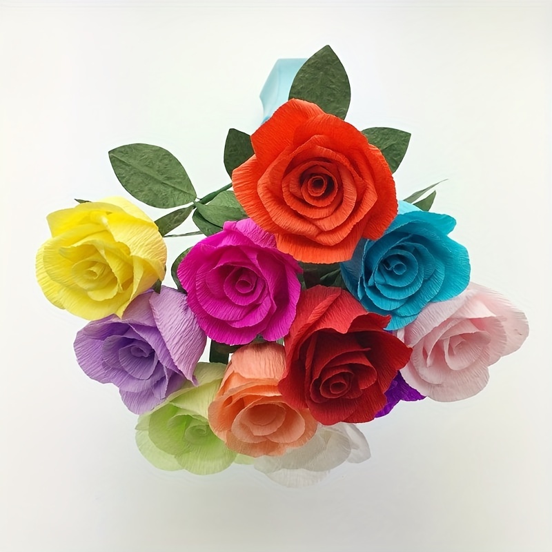 Colored Wrinkled Paper Roll Perfect For Diy Flowers Gift - Temu