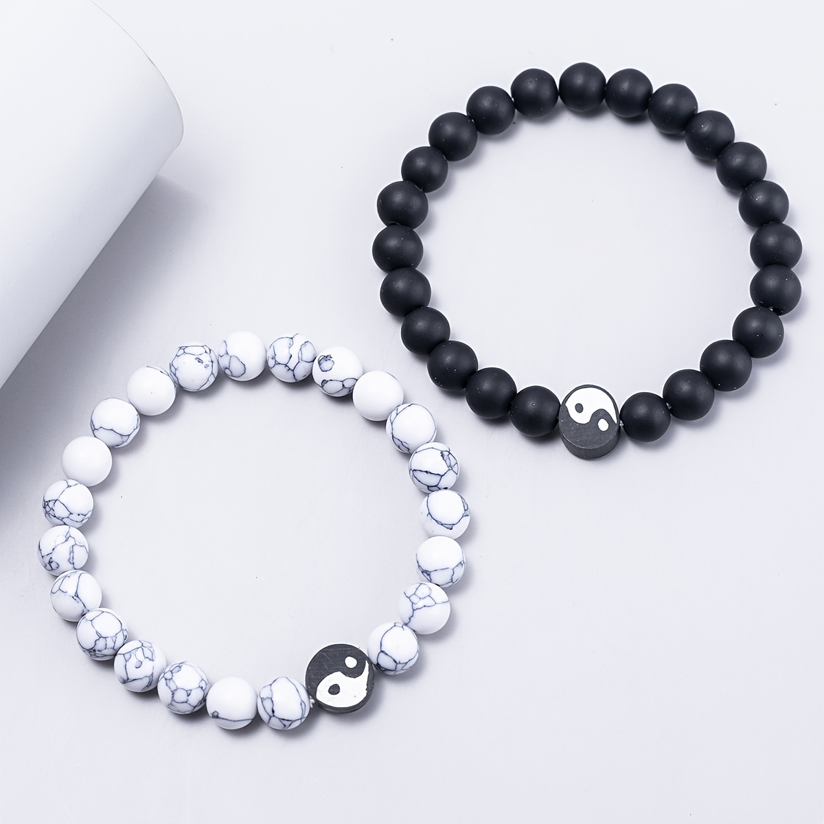 Yin Yang Charm Couple Bracelet Set