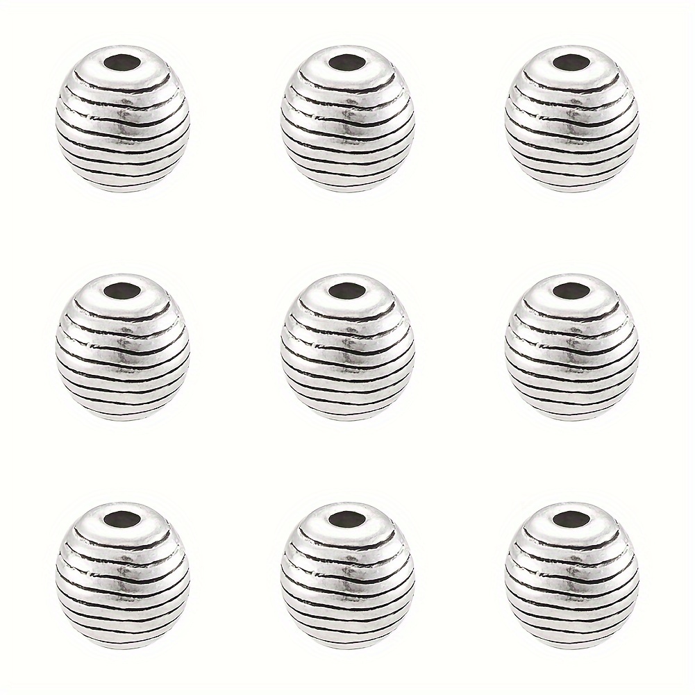 antique-silvery-alloy-honeycomb-shape-hole-decorative-beads-for-jewelry