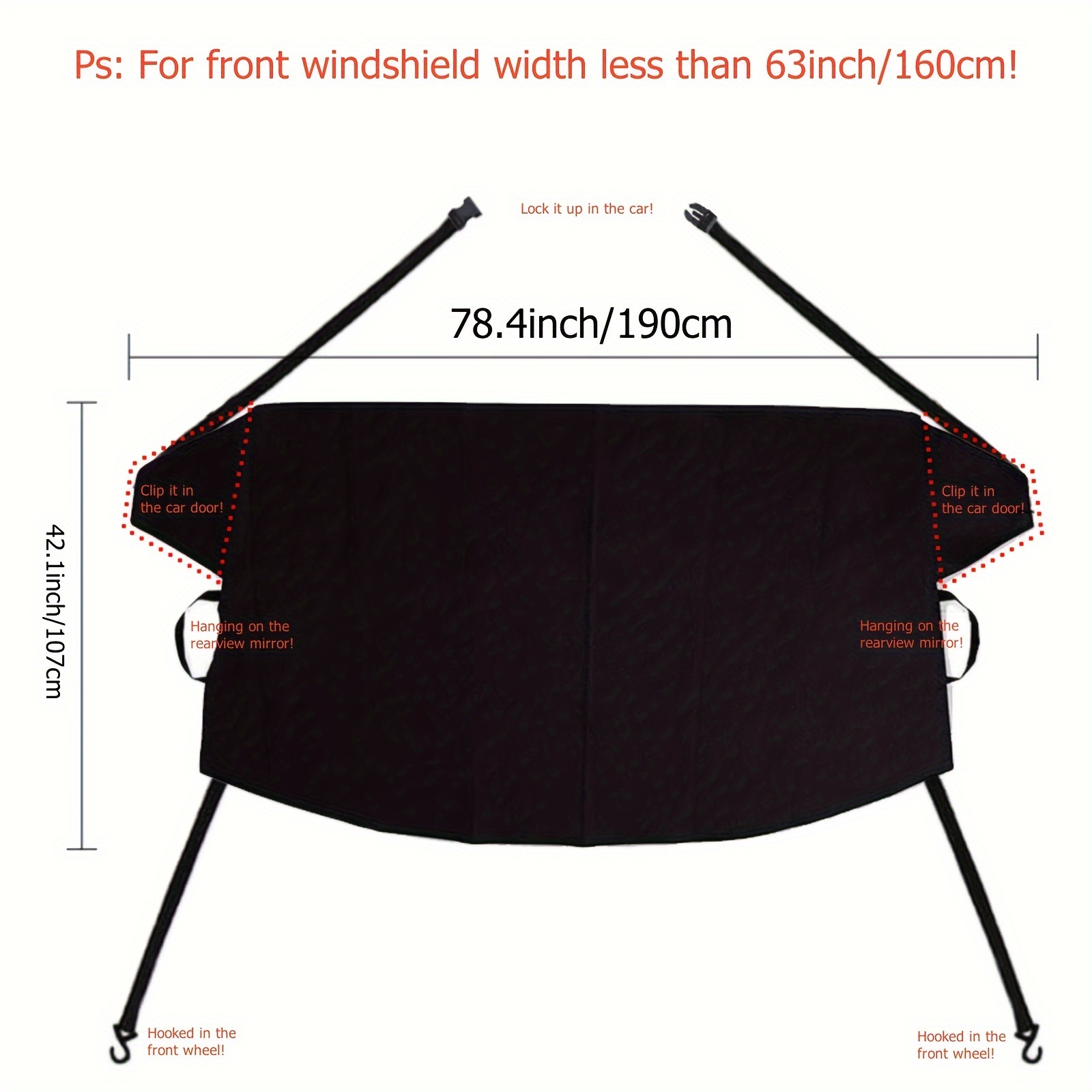 Car Windshield Snow Blocking Cover Anti-Freeze Sunshade